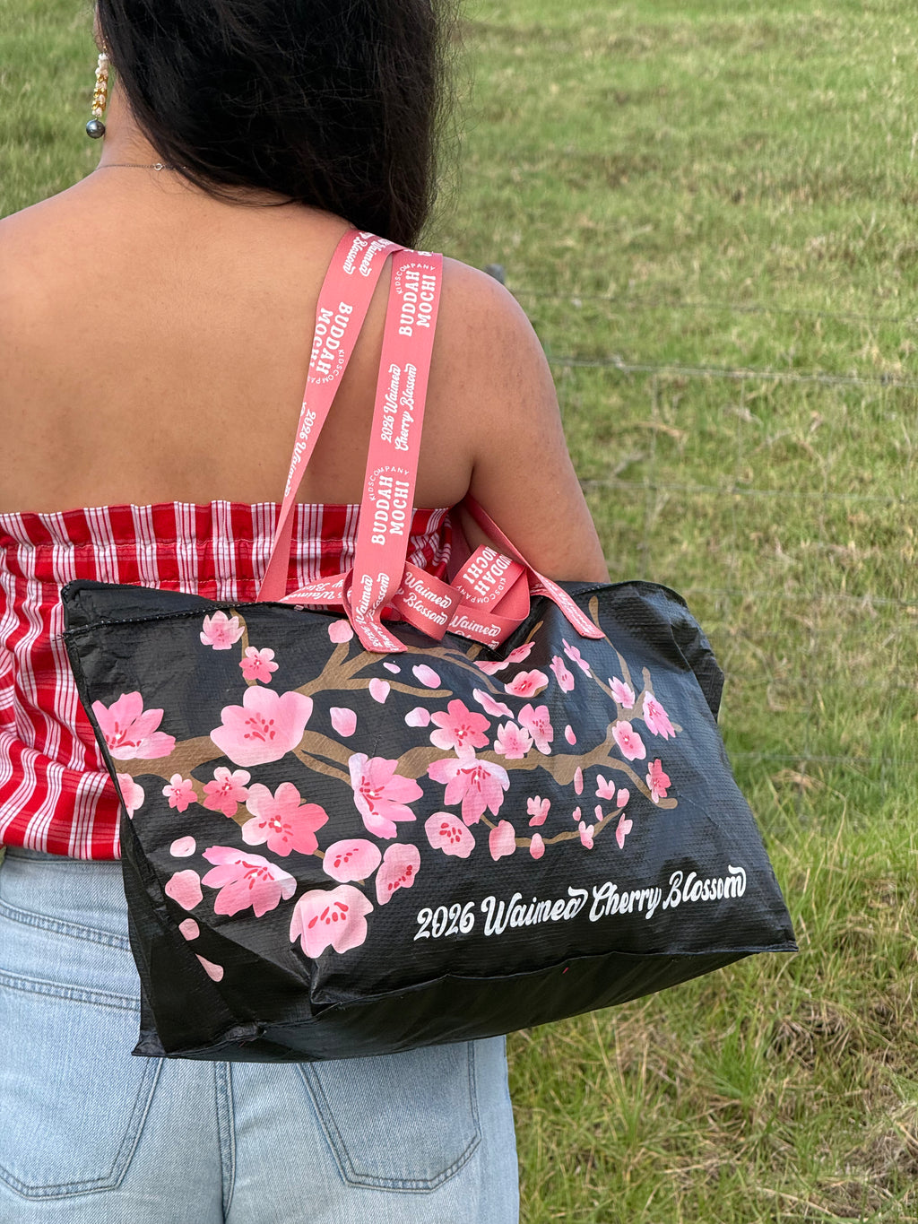 BEBEH ZIPPERED X Akau Ohana | Midnight Black Waimea Cherry Blossom